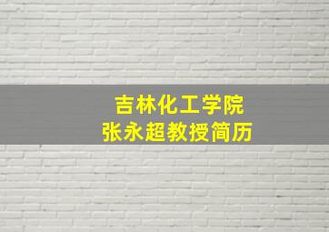 吉林化工学院张永超教授简历