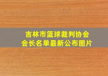 吉林市篮球裁判协会会长名单最新公布图片