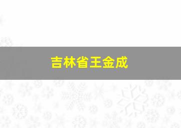 吉林省王金成