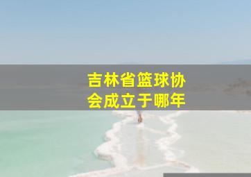 吉林省篮球协会成立于哪年