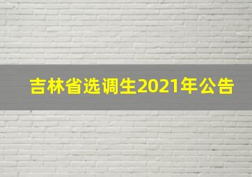 吉林省选调生2021年公告