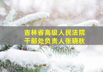 吉林省高级人民法院干部处负责人张晓秋