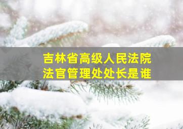 吉林省高级人民法院法官管理处处长是谁