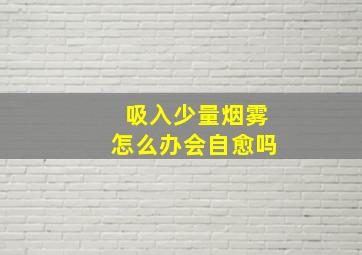 吸入少量烟雾怎么办会自愈吗