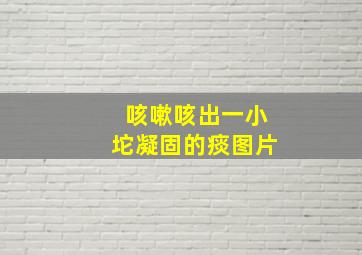 咳嗽咳出一小坨凝固的痰图片