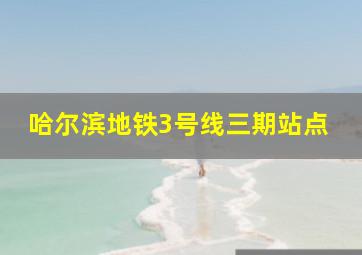 哈尔滨地铁3号线三期站点