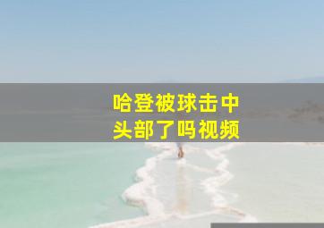 哈登被球击中头部了吗视频