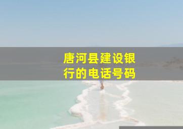 唐河县建设银行的电话号码