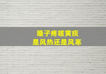 嗓子疼咳黄痰是风热还是风寒