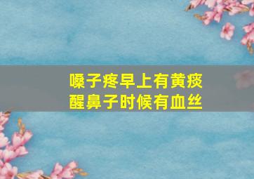 嗓子疼早上有黄痰醒鼻子时候有血丝