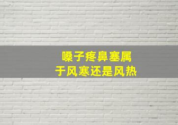 嗓子疼鼻塞属于风寒还是风热