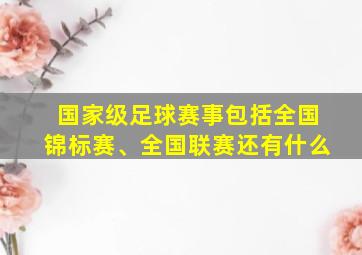 国家级足球赛事包括全国锦标赛、全国联赛还有什么