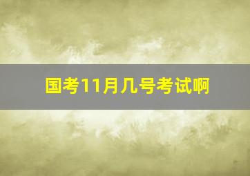 国考11月几号考试啊