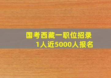 国考西藏一职位招录1人近5000人报名