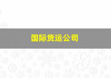 国际货运公司