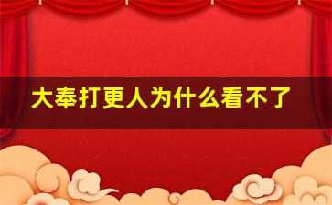 大奉打更人为什么看不了