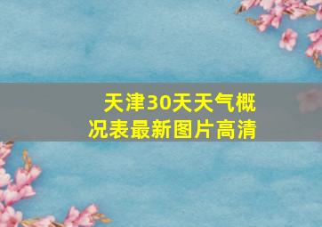 天津30天天气概况表最新图片高清