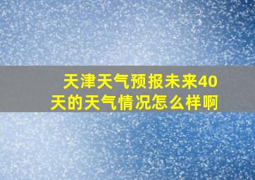 天津天气预报未来40天的天气情况怎么样啊