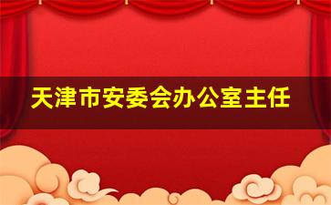 天津市安委会办公室主任