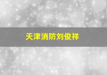 天津消防刘俊祥