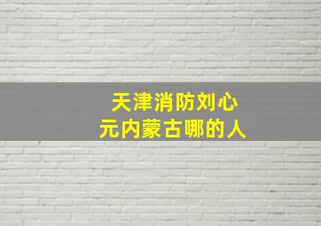 天津消防刘心元内蒙古哪的人