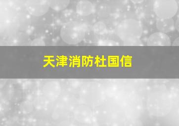 天津消防杜国信