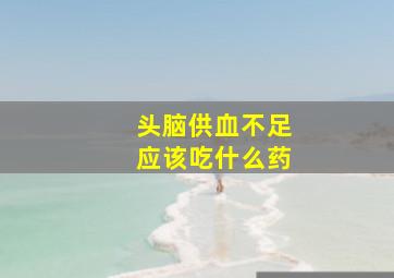 头脑供血不足应该吃什么药