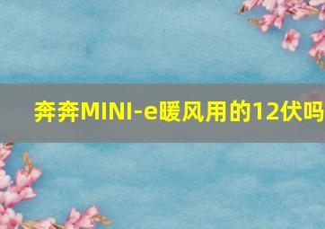 奔奔MINI-e暖风用的12伏吗