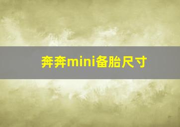 奔奔mini备胎尺寸