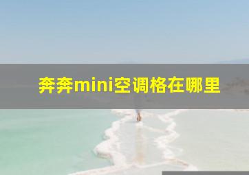 奔奔mini空调格在哪里