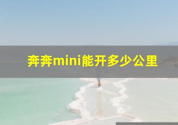 奔奔mini能开多少公里