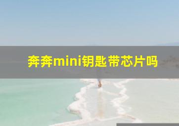 奔奔mini钥匙带芯片吗