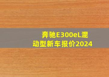 奔驰E300eL混动型新车报价2024