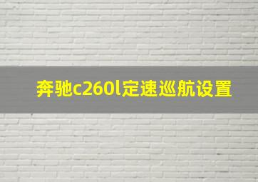 奔驰c260l定速巡航设置