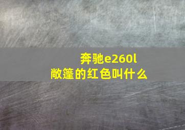 奔驰e260l敞篷的红色叫什么