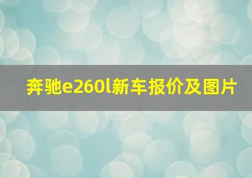 奔驰e260l新车报价及图片