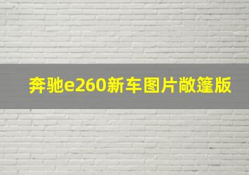 奔驰e260新车图片敞篷版