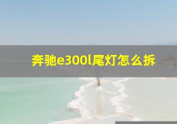 奔驰e300l尾灯怎么拆