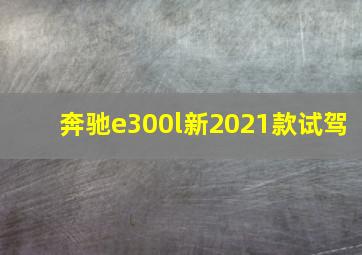 奔驰e300l新2021款试驾