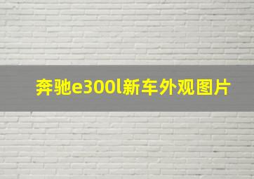 奔驰e300l新车外观图片