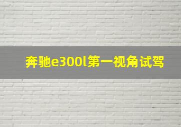 奔驰e300l第一视角试驾