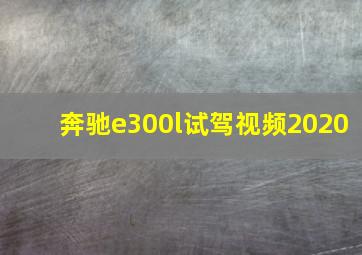 奔驰e300l试驾视频2020