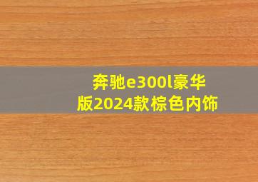 奔驰e300l豪华版2024款棕色内饰