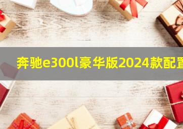 奔驰e300l豪华版2024款配置