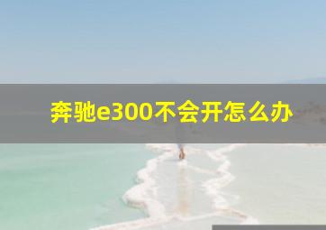 奔驰e300不会开怎么办