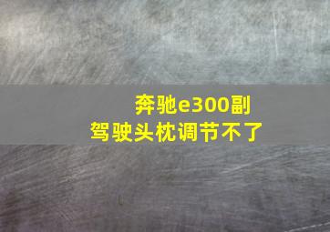 奔驰e300副驾驶头枕调节不了