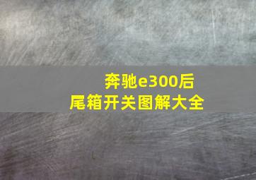 奔驰e300后尾箱开关图解大全