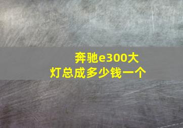 奔驰e300大灯总成多少钱一个