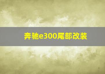 奔驰e300尾部改装