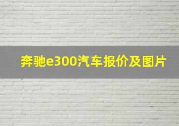 奔驰e300汽车报价及图片